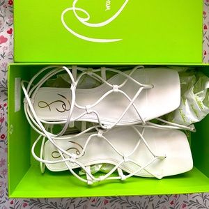 Brand new Sam Edelman daffy sandals (white size 6.5)